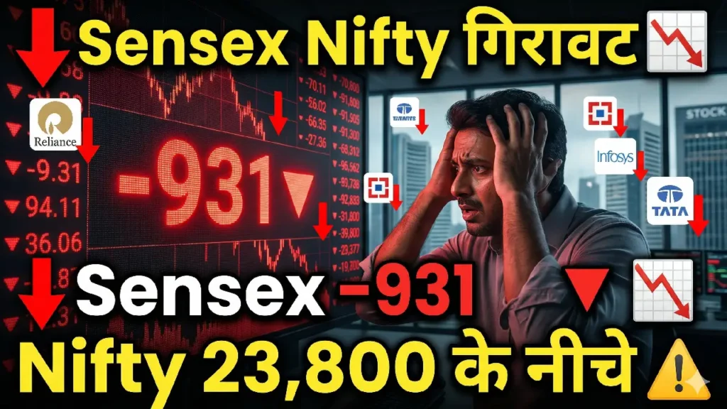 Sensex Nifty गिरावट