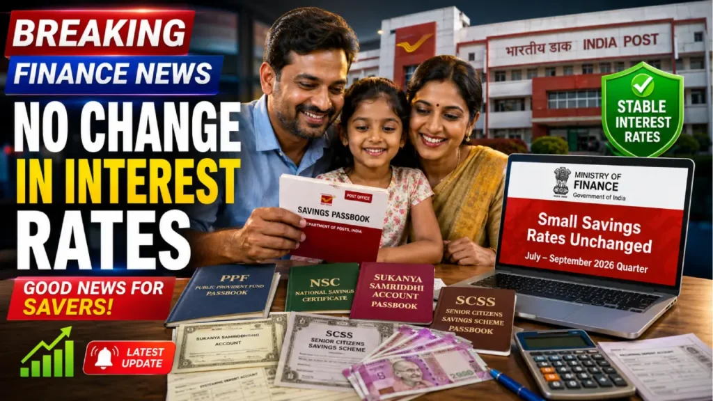 Small Savings Rates Unchanged