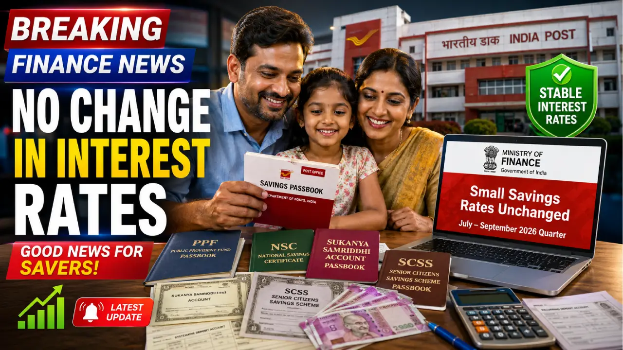 Small Savings Rates Unchanged