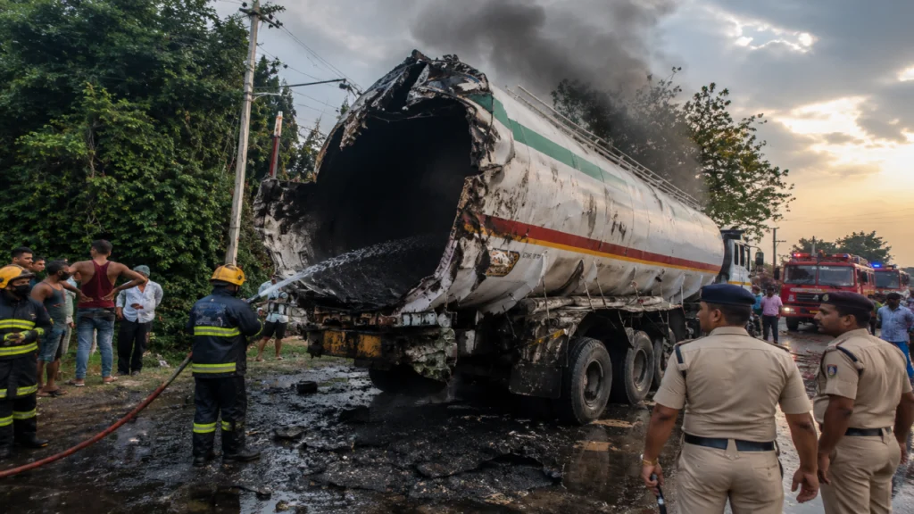 Khargone Crude Oil Tanker Blast