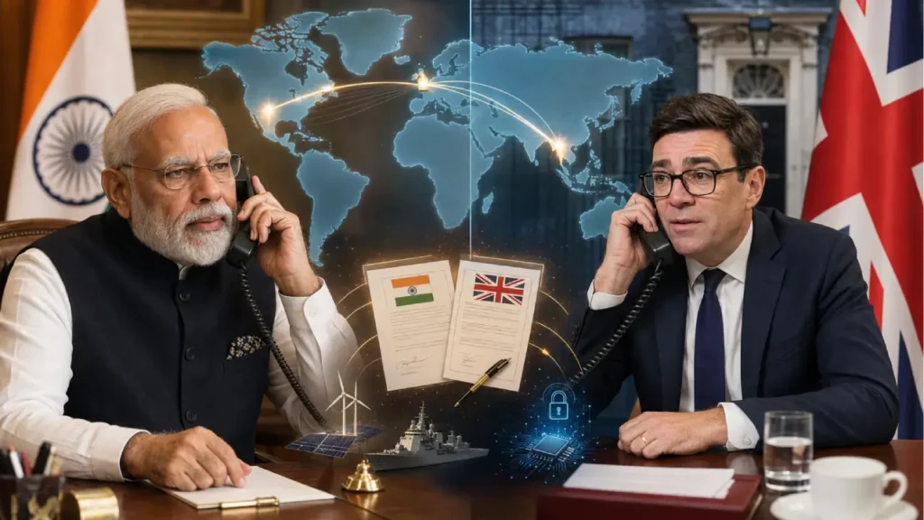 PM Modi Andy Burnham Call